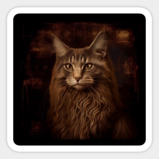 Cat Leonardo Da Vinci Sticker